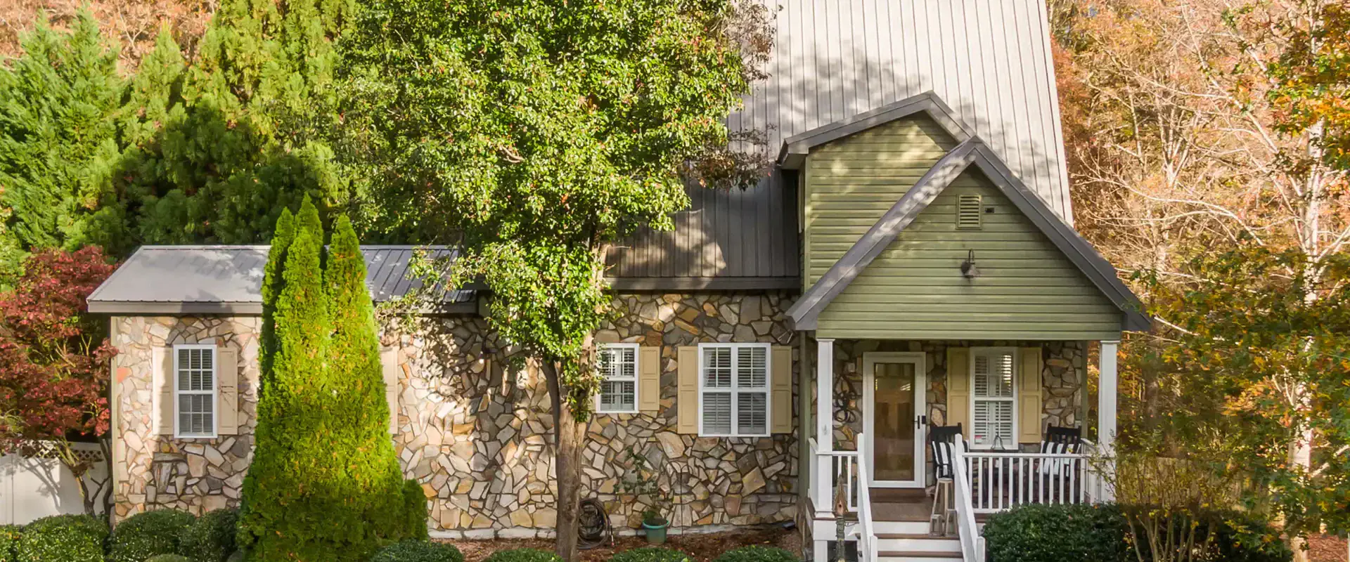 stone house surrounded by trees waterville ny